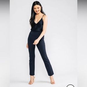 Chloè Kristyn Navy Brennan Straight Leg Ponte Pant New With Tags Size Medium